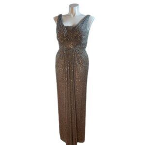 Teri Jon By Rickie Freeman Sequin Gown hand beaded 12